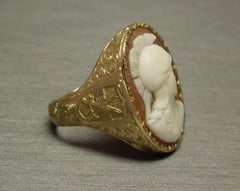 Men's Roman Warrior Cameo and Crossed Swords Ring