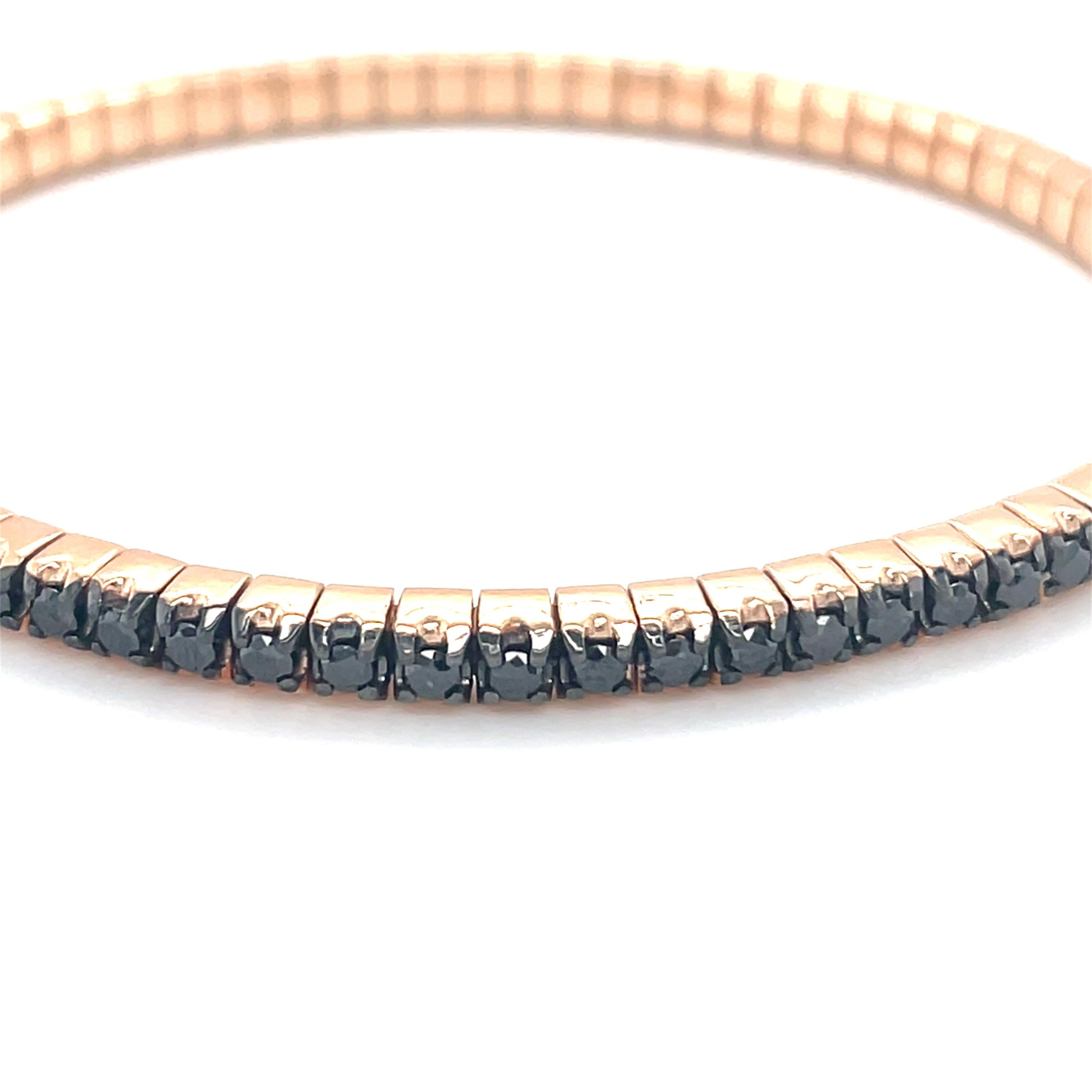 Men's Rose Gold Black Diamonds Bracelet at 1stDibs mens black diamond