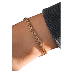 Bracelet à double maillons en or rose pour hommes