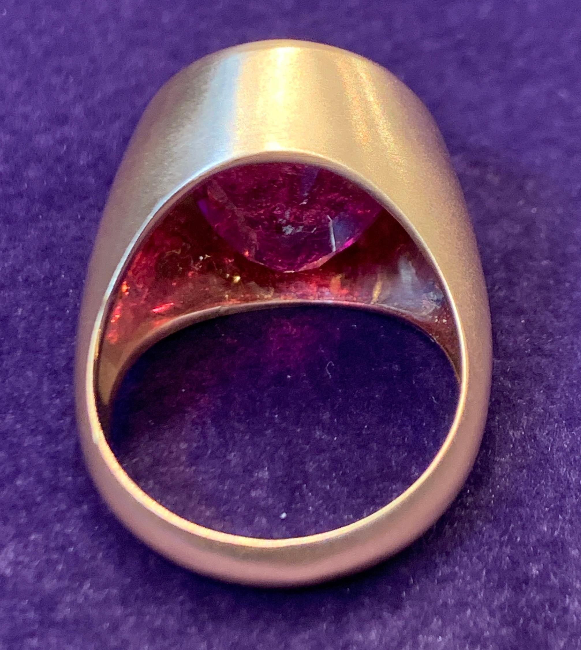 Men's Rubellite Ring In New Condition For Sale In New York, NY