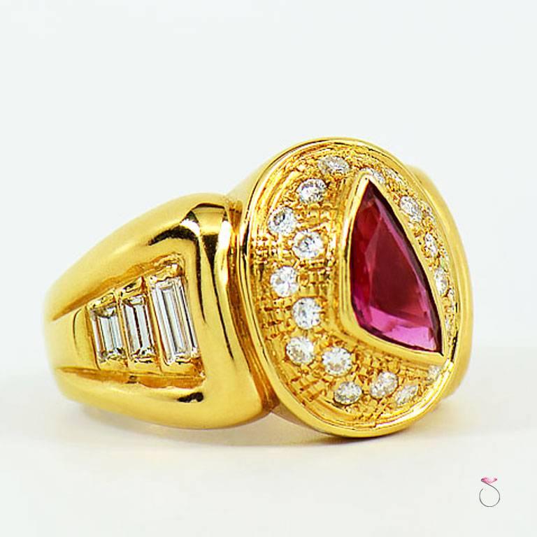 men's 18k gold ruby ring