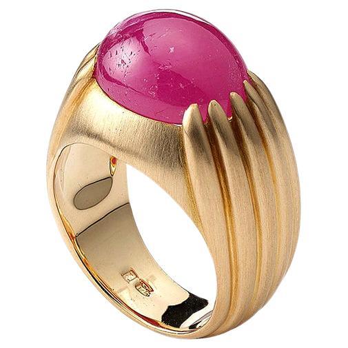 Men's Ruby Gold Ring For Sale