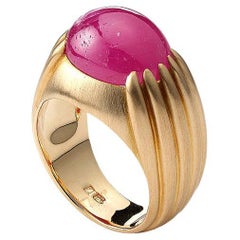 Vintage Men's Ruby Gold Ring