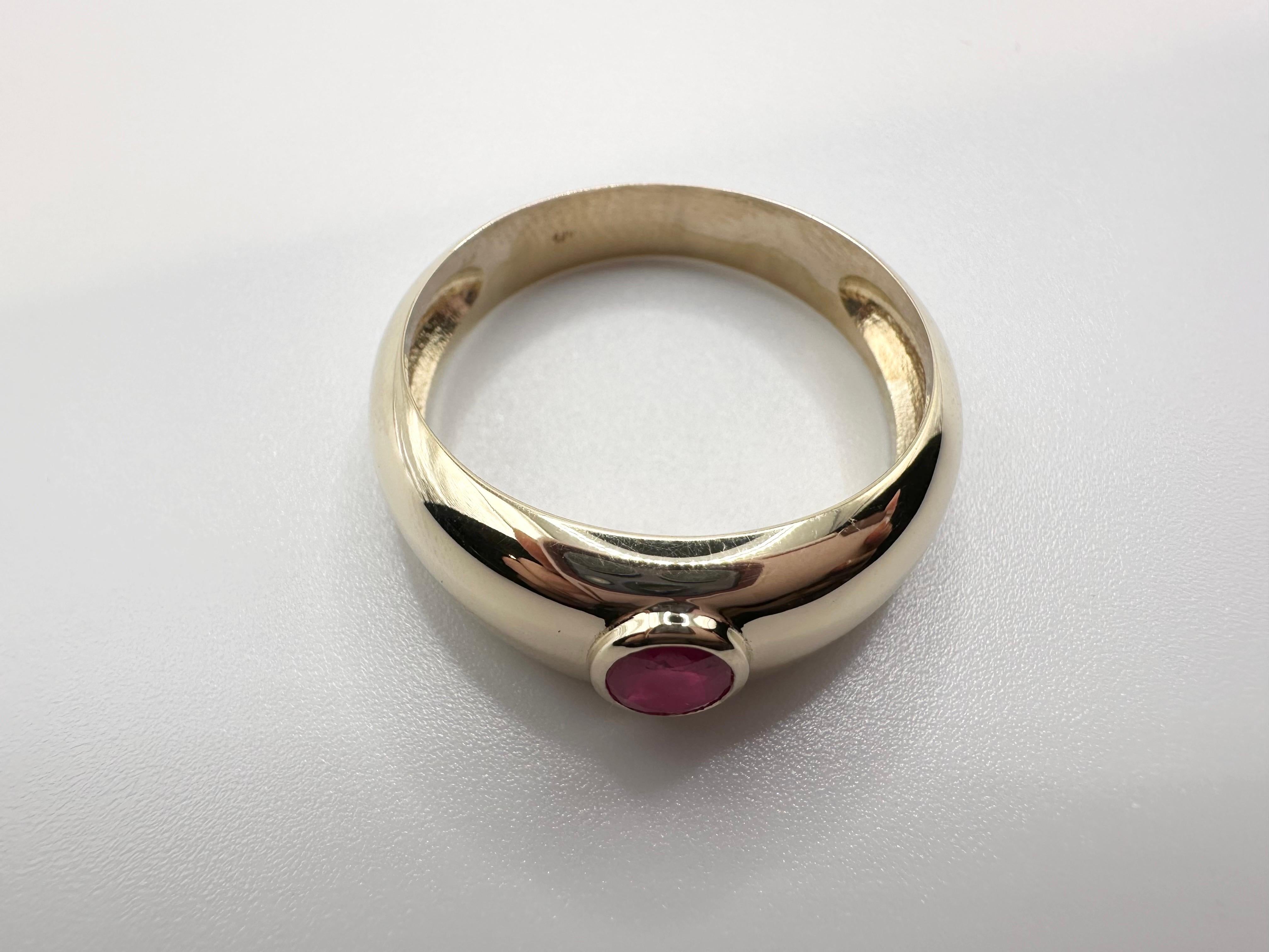 Oval Cut Mens Ruby ring 14KT natural untreated ruby ring Burma For Sale
