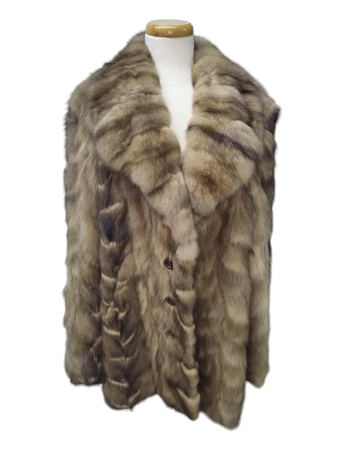 Men's Russian rare Tortora sable fur coat jacket size 46 For Sale 7