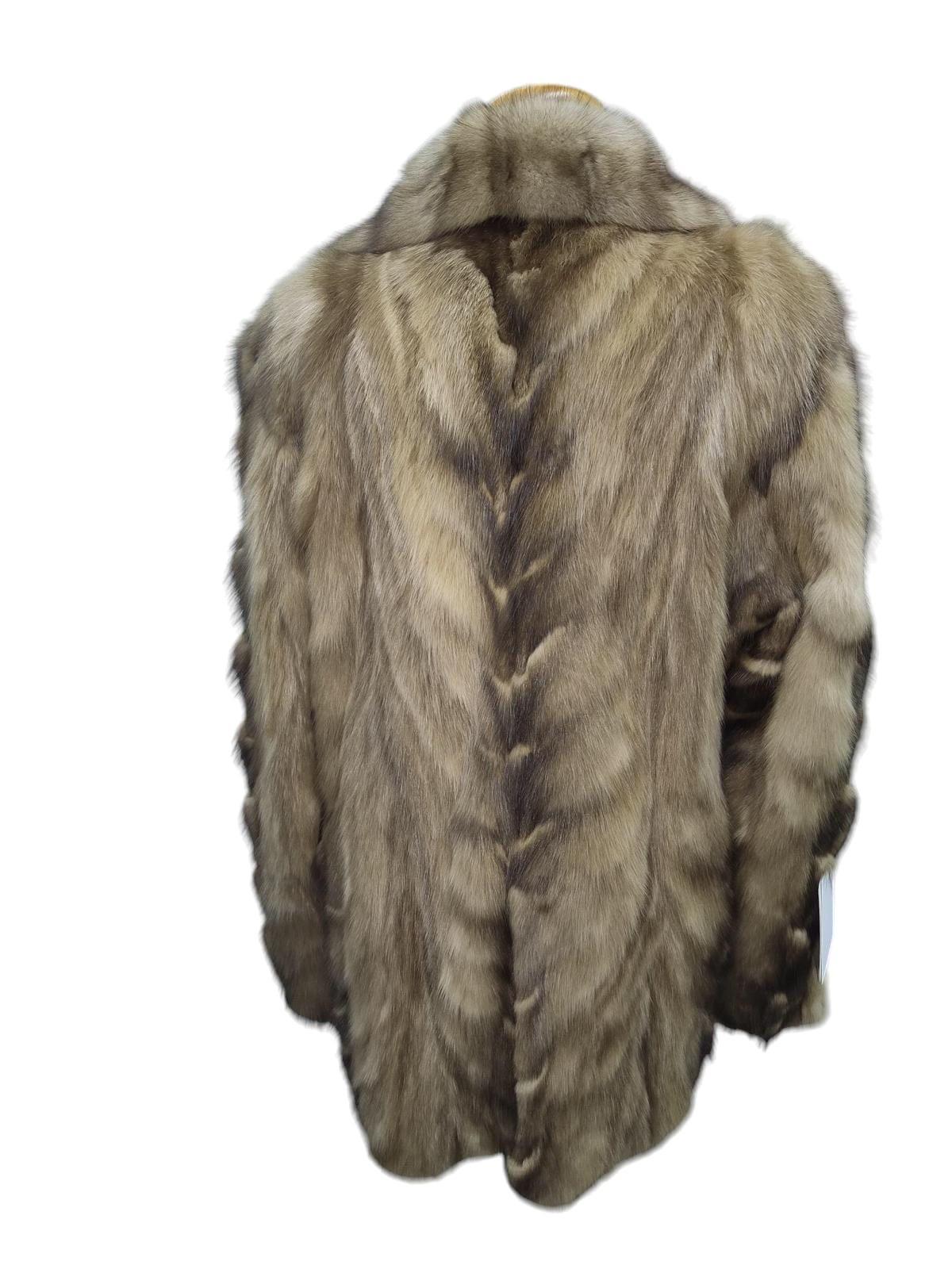 Men's Russian rare Tortora sable fur coat jacket size 46 For Sale 8