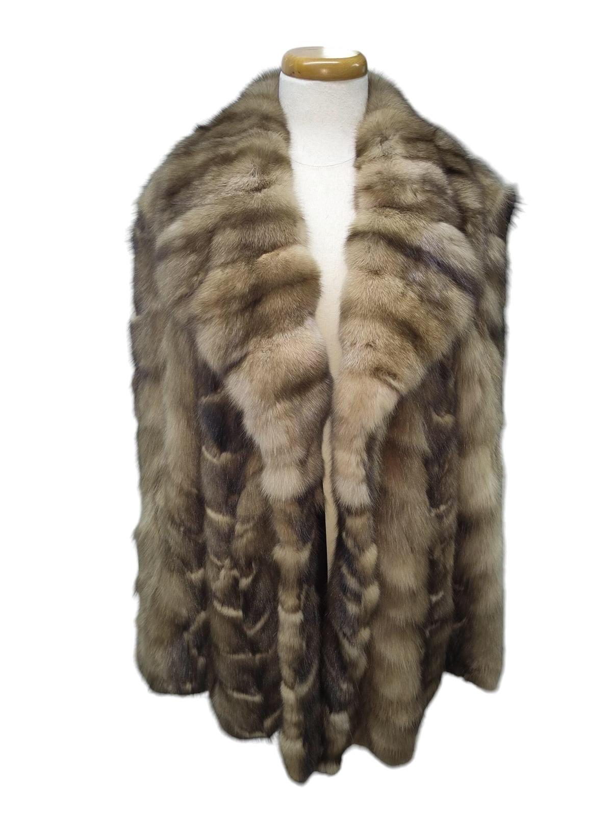 Men's Russian rare Tortora sable fur coat jacket size 46 In New Condition For Sale In Montreal, Quebec