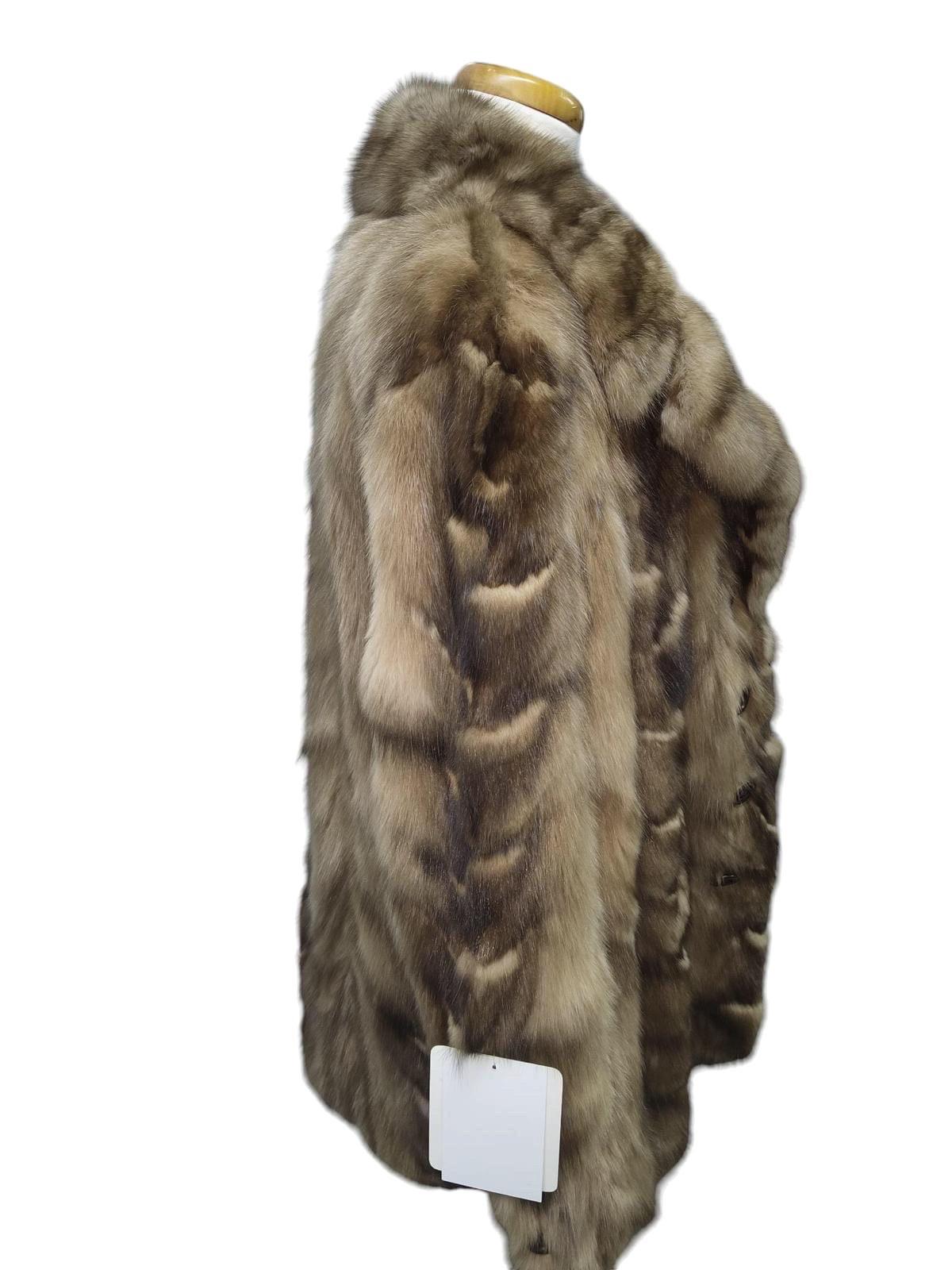 Men's Russian rare Tortora sable fur coat jacket size 46 For Sale 4
