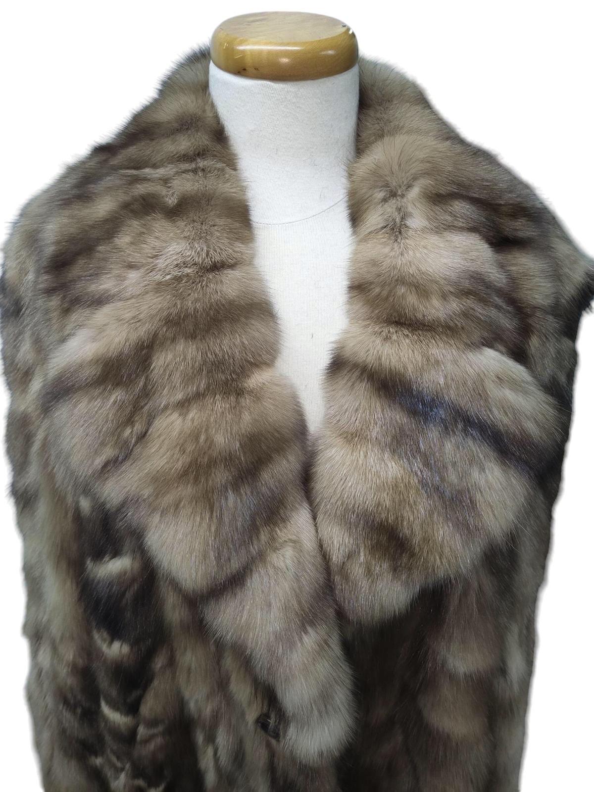 Men's Russian rare Tortora sable fur coat jacket size 46 For Sale 5