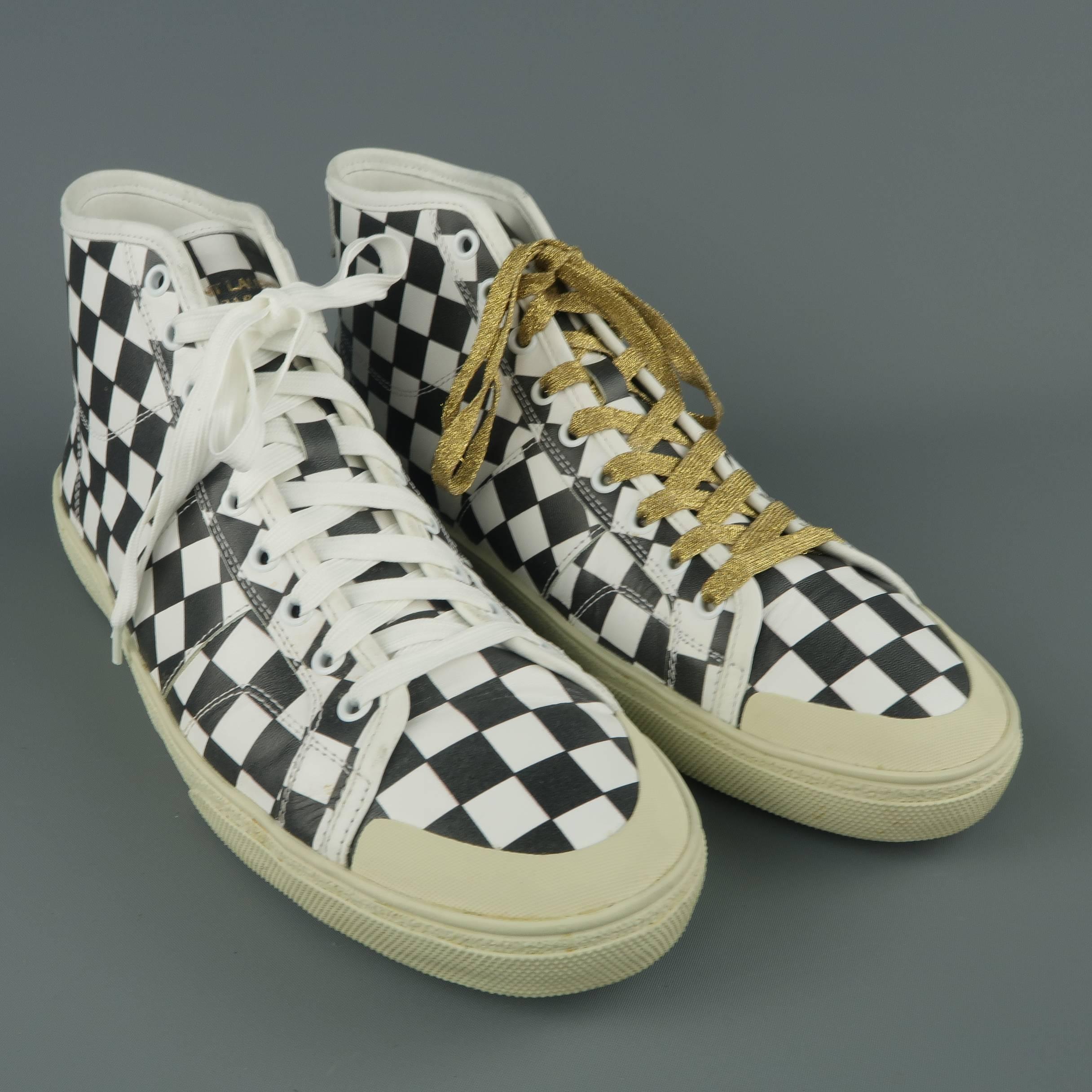 saint laurent checkered sneakers