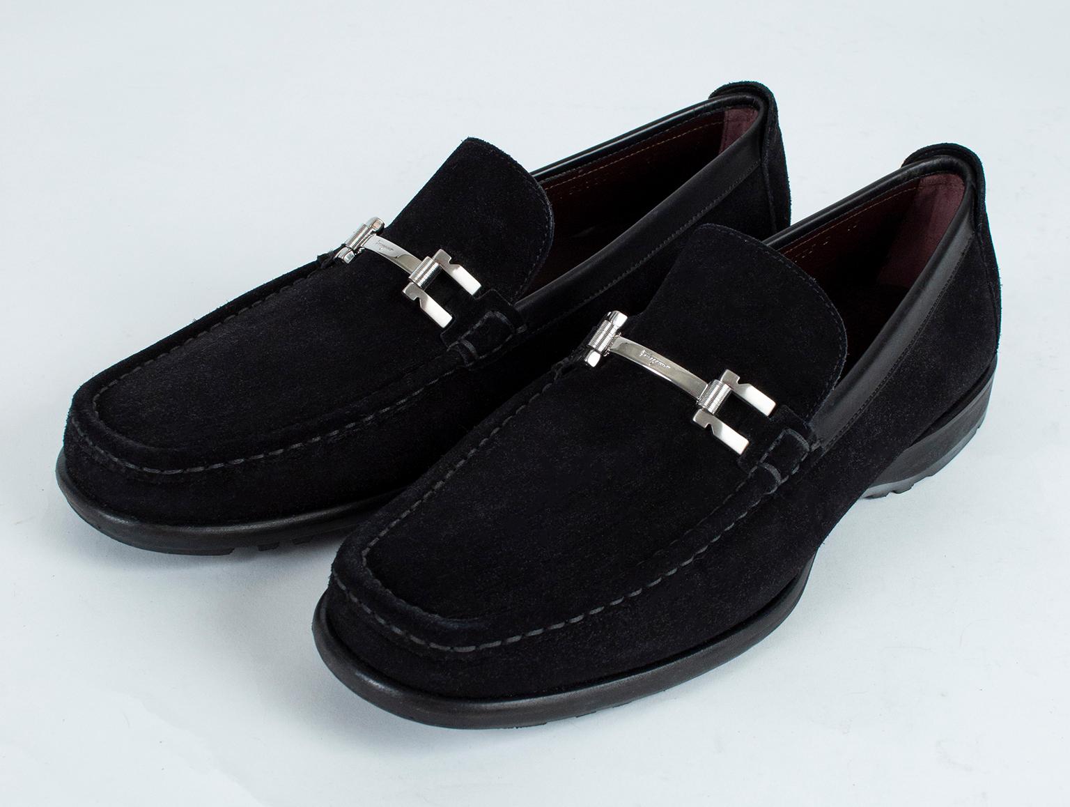 Every well-dressed man needs a foolproof pair of horse bit loafers, and Ferragamos are one of the standards against which all others are measured. From their combination of polished and brushed silver bits to their “blackest black” hue to their
