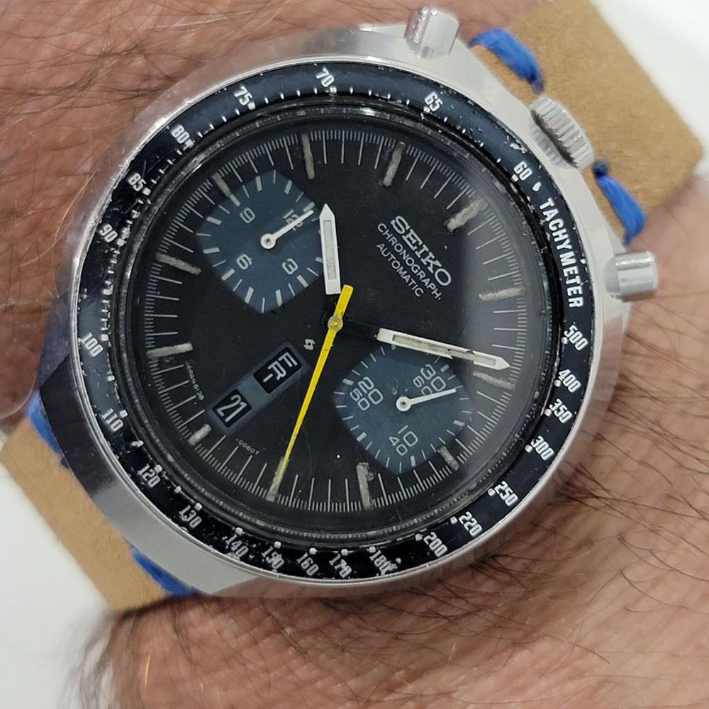 Seiko 5 Sports Bullhead 6138-0049 Chronographe automatique des années 1970 vintage RA373 en vente 8