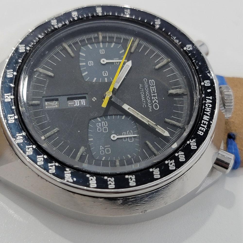 Seiko 5 Sports Bullhead 6138-0049 Chronographe automatique des années 1970 vintage RA373 Pour hommes en vente