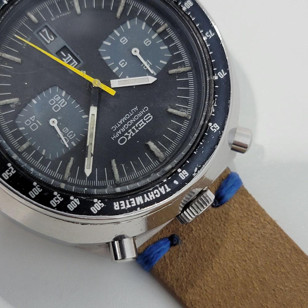 Seiko 5 Sports Bullhead 6138-0049 Chronographe automatique des années 1970 vintage RA373 en vente 2