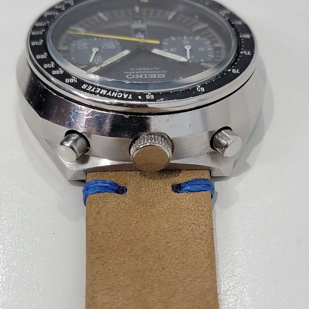 Seiko 5 Sports Bullhead 6138-0049 Chronographe automatique des années 1970 vintage RA373 en vente 3