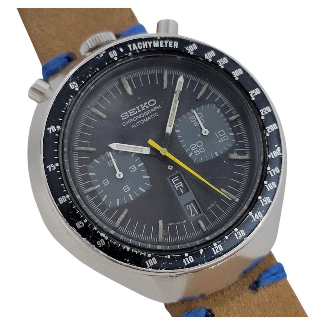 Seiko 5 Sports Bullhead 6138-0049 Chronographe automatique des années 1970 vintage RA373