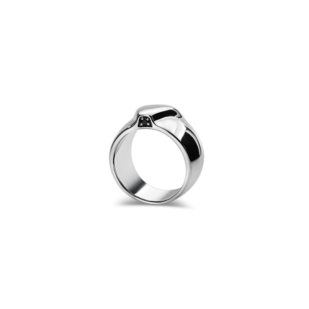 Im Angebot: Herren Silber Guardian Band Ring () 3