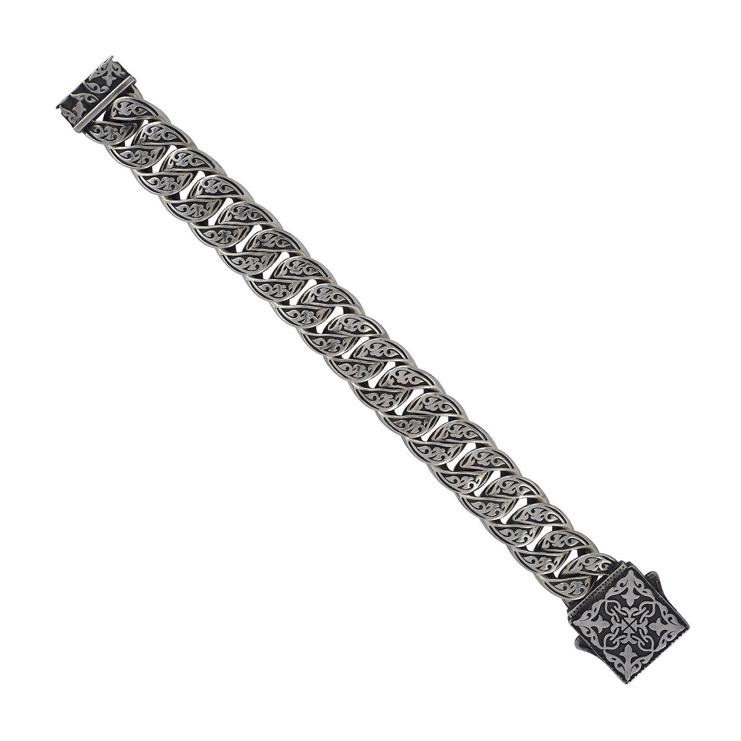 silver bracelet for men 50 gram