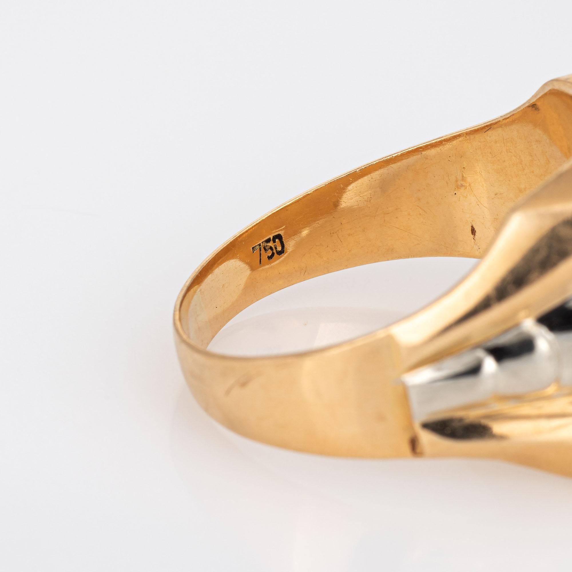 Men's Snake Ring Signet Vintage 18k Yellow Gold Sz 12.5 Estate Serpent Jewelry 3
