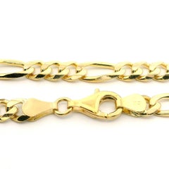 Men's Solid 14k Yellow Gold 21" Classic Figaro Link Chain Necklace 28.71g