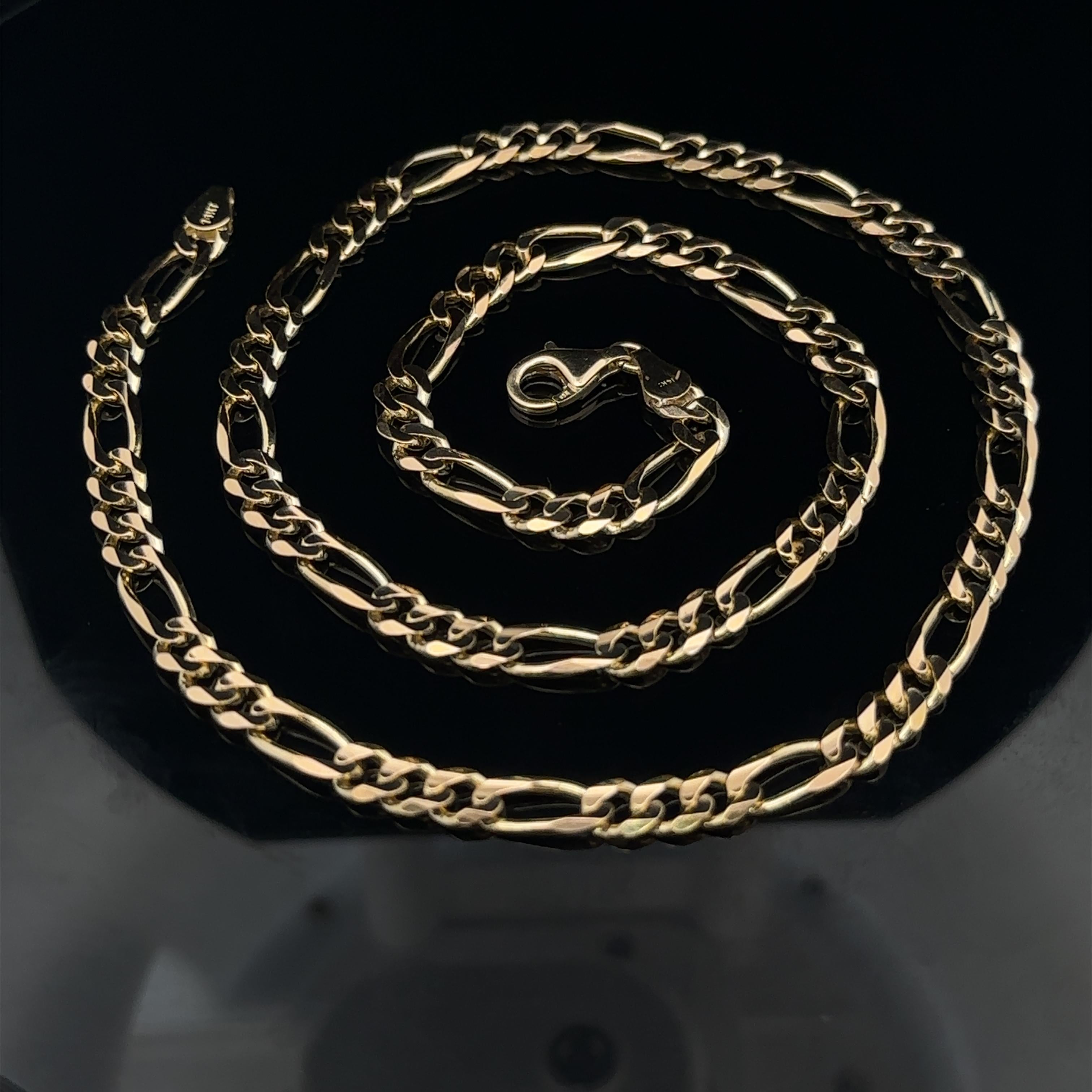 Collier homme en or jaune 14k 21