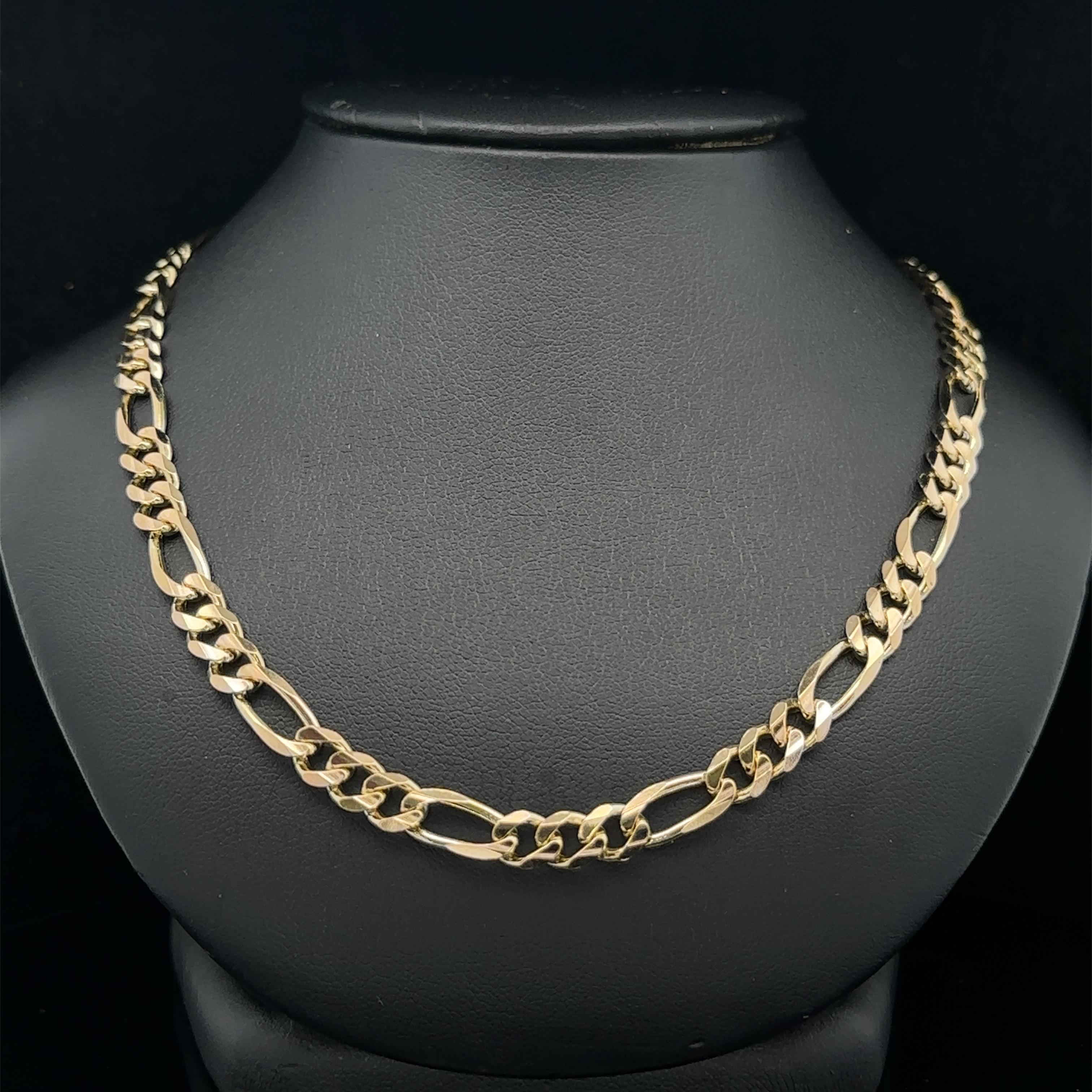 Collier homme en or jaune 14k 21
