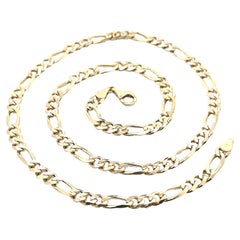 Men's Solid 14k Yellow Gold 21" Classic Figaro Link Chain Necklace 28.71g