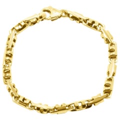 Men
s Solid 14k Yellow Gold 34 Gram Link Heavy Masculine Bracelet