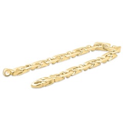 Men's Solid 14k Yellow Gold 44 Gram Link Heavy Masculine Bracelet