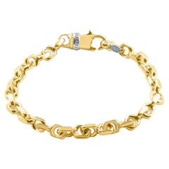 Mens Solid 14k Yellow Gold 44 Grams Link Heavy Masculine Bracelet