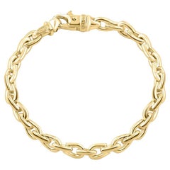 Men's Solid 14k Yellow Gold 56 Gram Link Heavy Masculine Bracelet