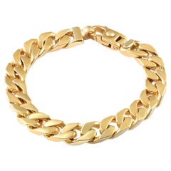 Men's Solid 14k Yellow Gold 70 Grams Cuban Link Heavy Masculine Bracelet