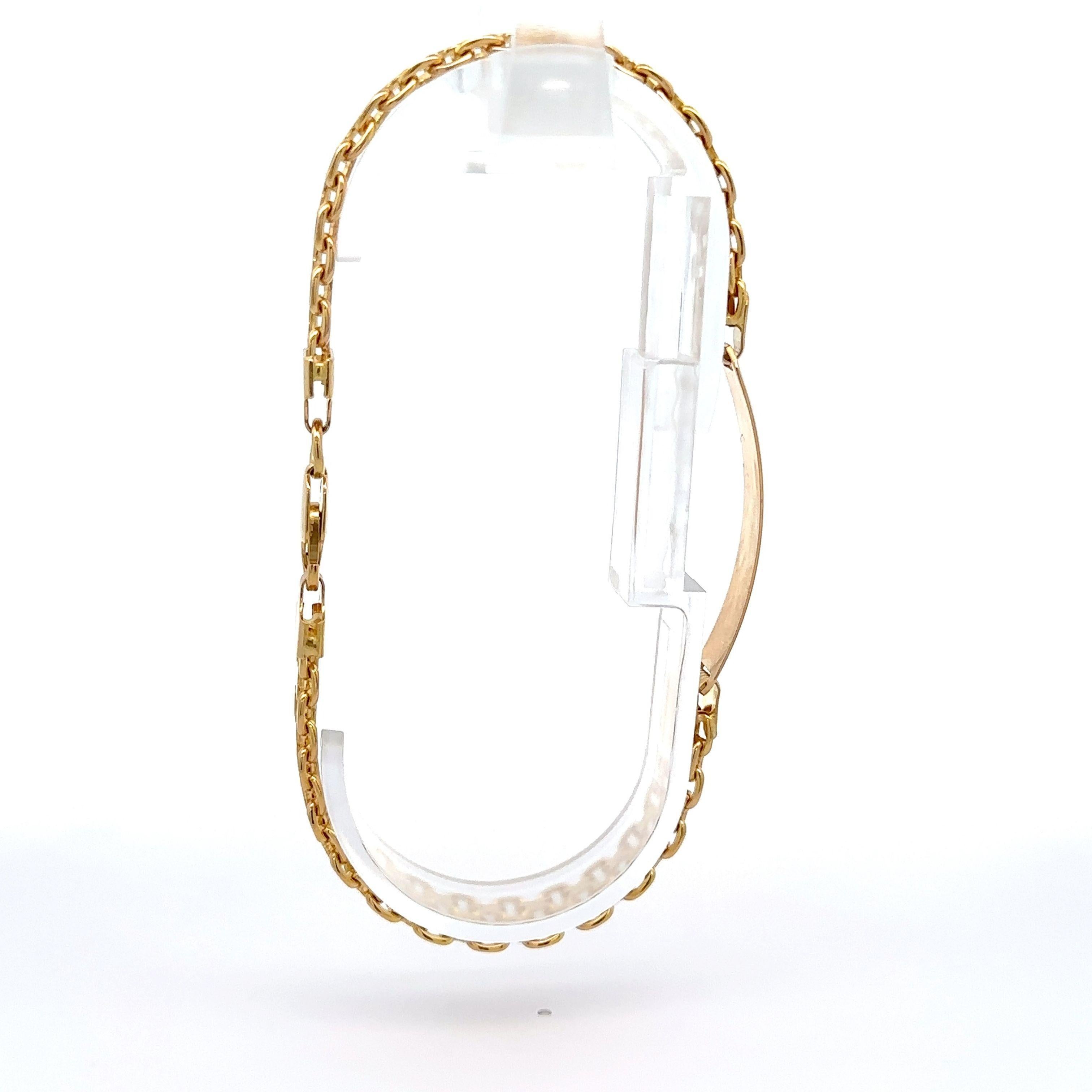 Bracciale da uomo in oro giallo massiccio 18 carati da 9