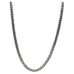 Collier pour homme avec chaîne à maillons cubains solides de 25 pouces et 5 mm de large en platine