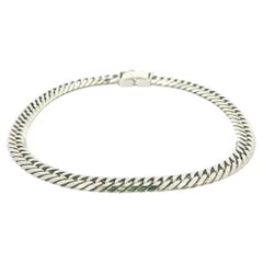 Men's Solid Platinum 5.3mm 7.75" Polished Finish Curb Cuban Link Bracelet