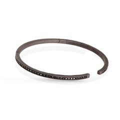 Herren Frühjahrs-Armband aus Titan und schwarzen Diamanten