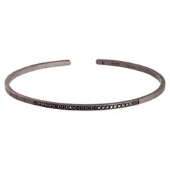 Men
s Spring Bracelet in Titanium and Black Diamonds
