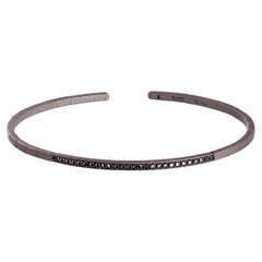 Men's Spring Bracelet in Titanium and Black Diamonds