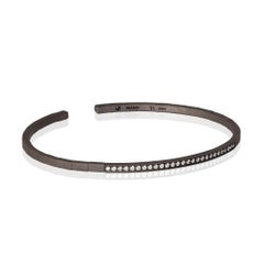 Men's Spring Bracelet in Titanium and White Diamonds