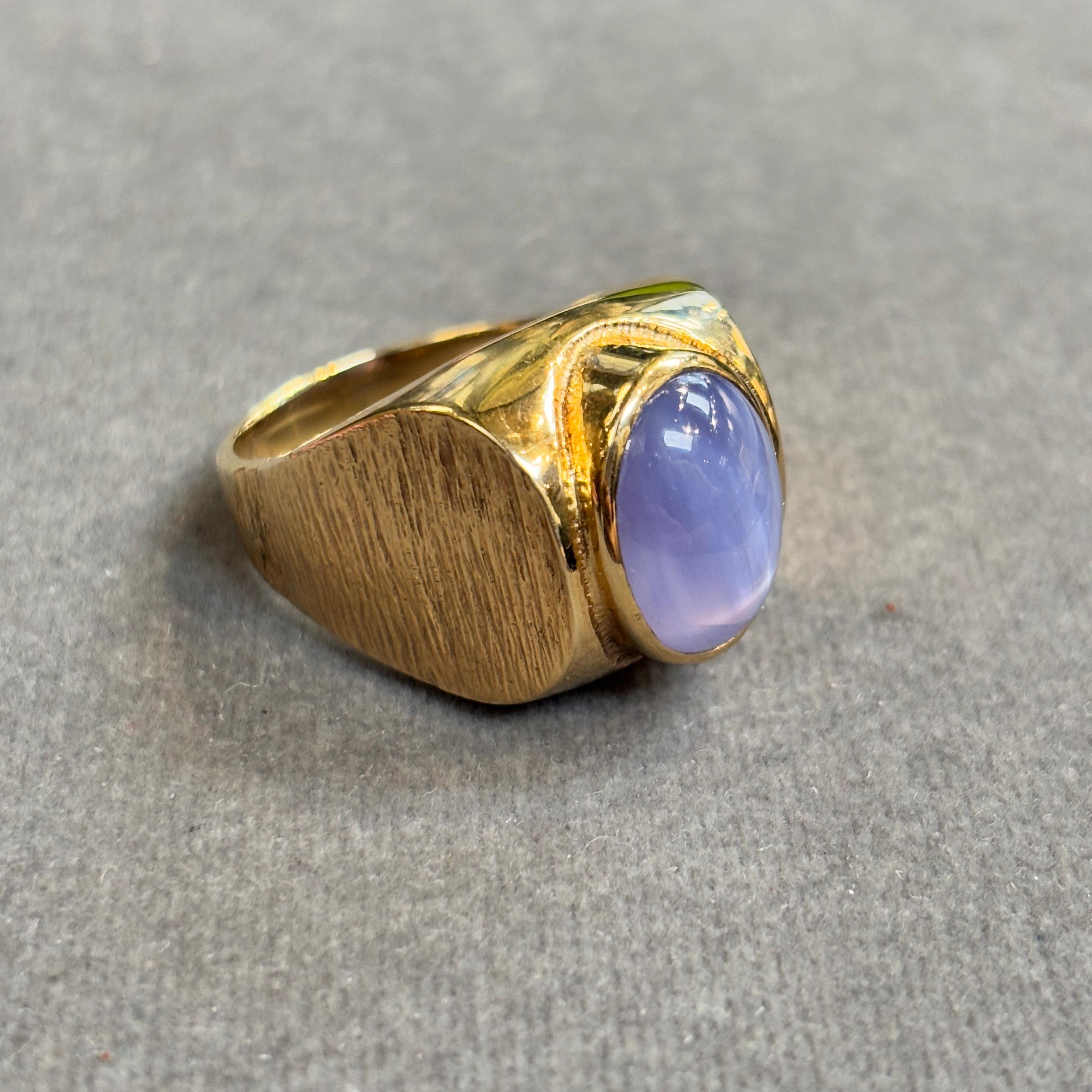 Bague saphir étoilé pour homme Pour hommes en vente