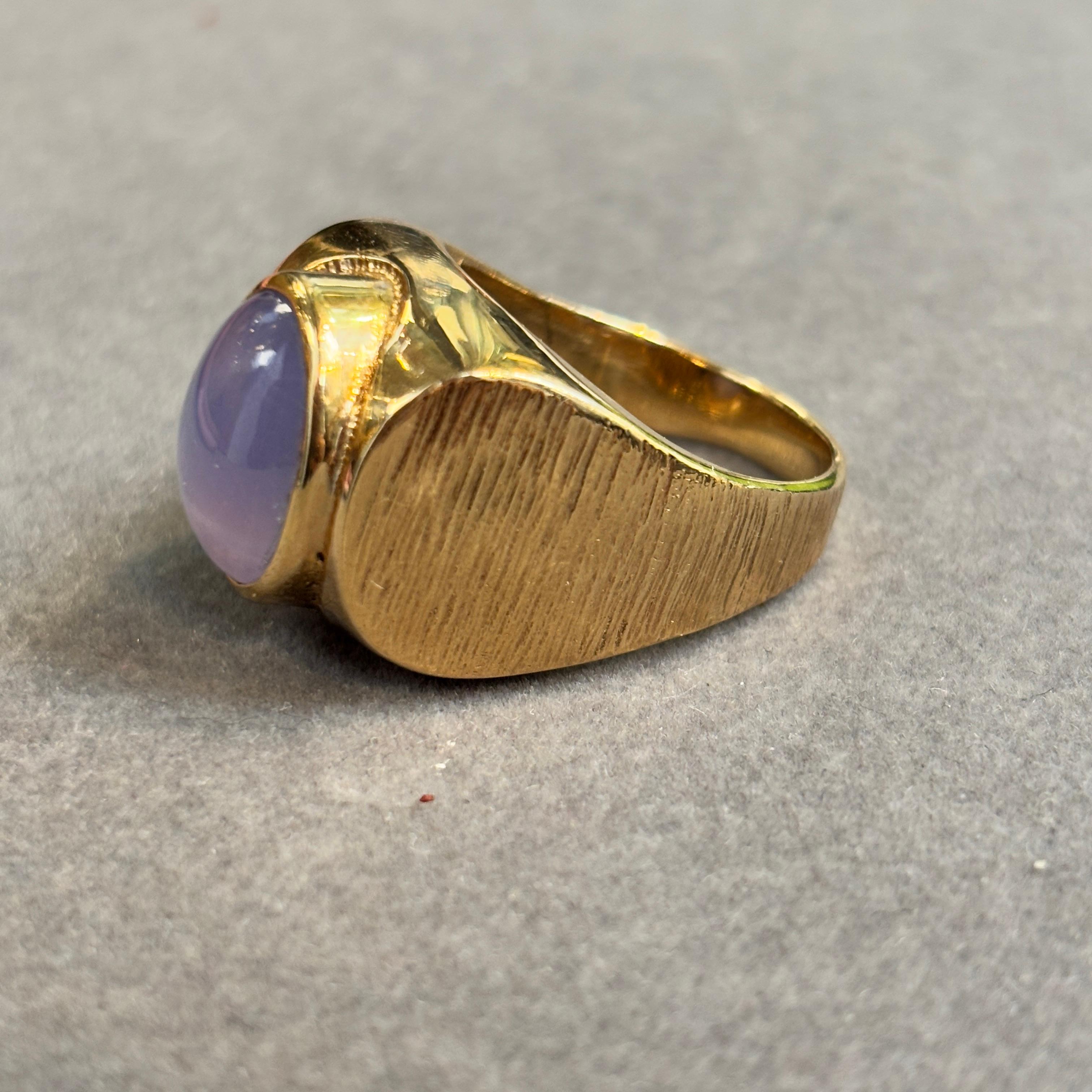 Bague saphir étoilé pour homme en vente 2