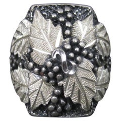 Bague pour hommes en argent sterling Black Hills, taille 9, ornée de lourds ornements