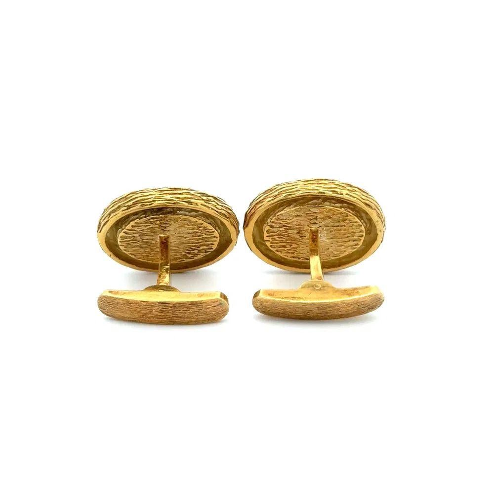 Elegante polsino classico da uomo in onice d'oro A Link Estate Jewelry In condizioni ottime in vendita a Montreal, QC