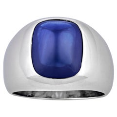 Men's Sugarloaf Ceylon Sapphire Ring, 7.64 Carats