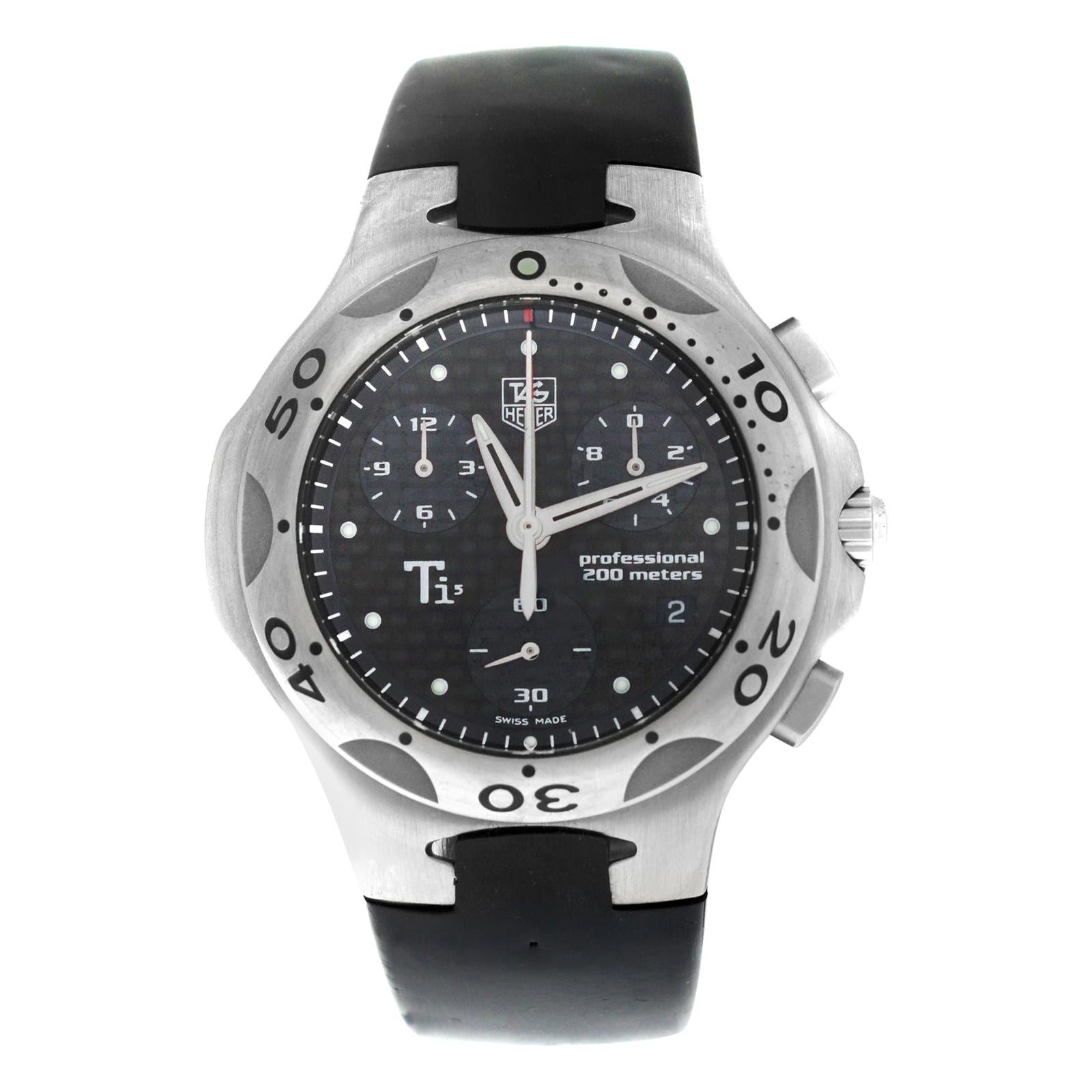Men's TAG Heuer Kirium CL1180 Ti5 Titanium Chronograph Date Quartz Watch