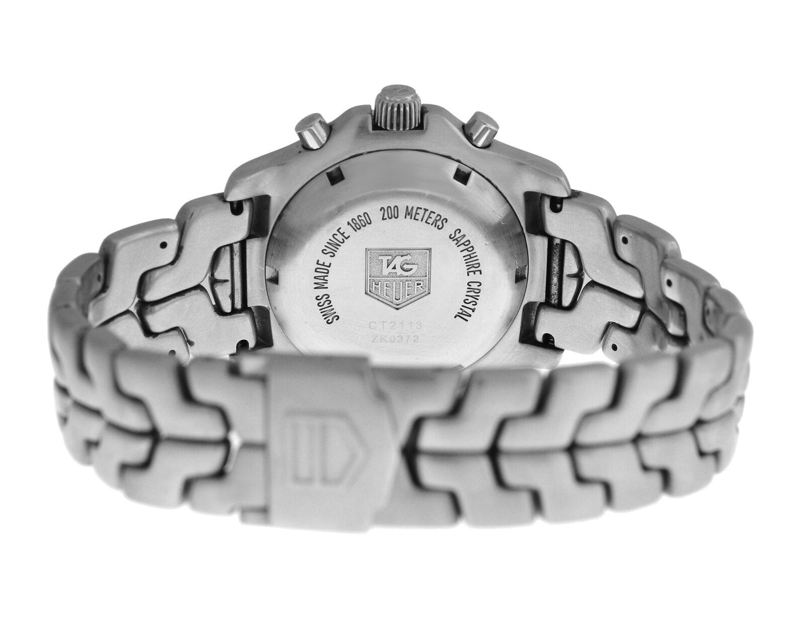Men's TAG Heuer Link CT2113 Chronograph Steel Automatic Watch For Sale 1