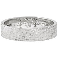 Men's Textured Platinum Ring by Allison Bryan