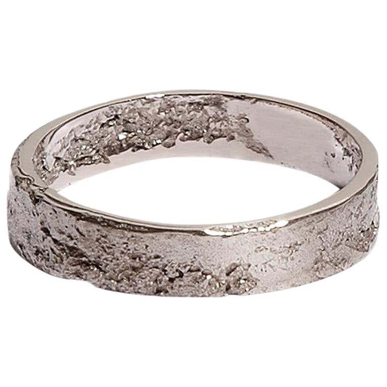 Textured Ring Men's Textured White Gold Ring by Allison Bryan For Sale at 1stDibs ...