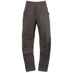 Men's THE VIRIDI-ANNE Size 32 Charcoal Cotton Denim Slanted Seam Pants