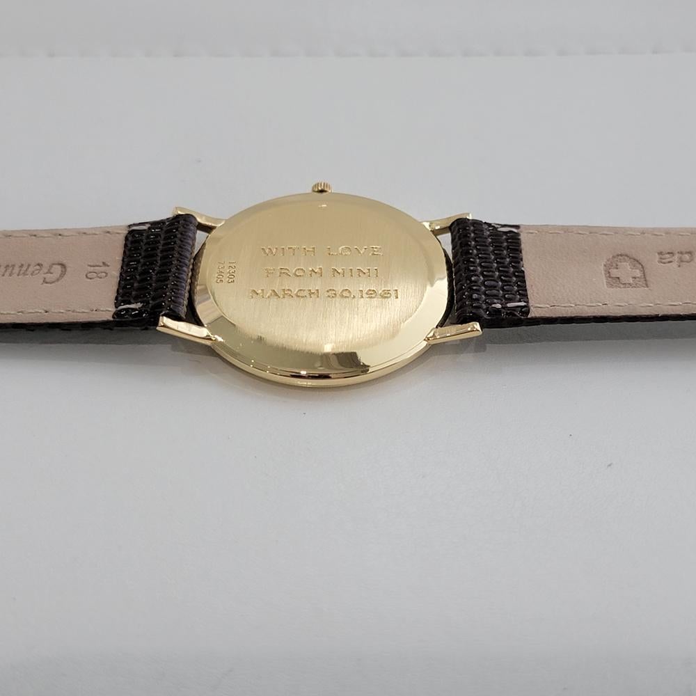 Mens Tiffany & Co 18k Solid Gold 34mm Automatic Slim Dress Watch 1960s RA514 6